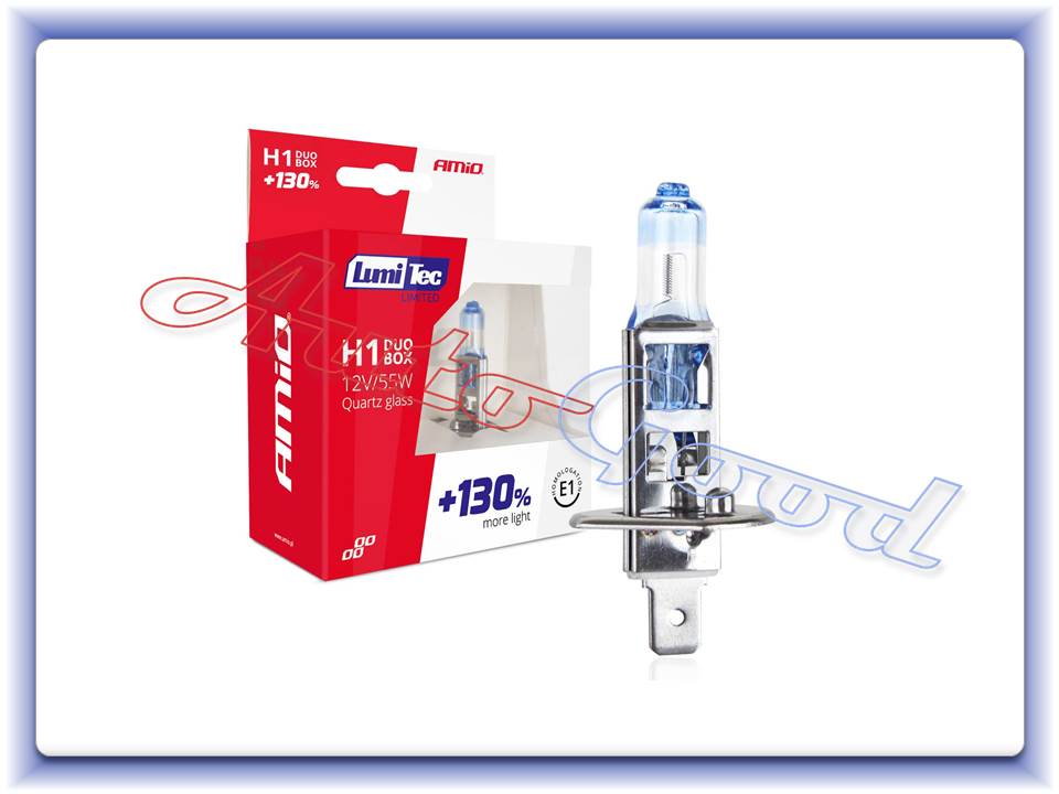 Halogénové žiarovky H1 12V 55W LumiTec LIMITED +130% DUO BOX