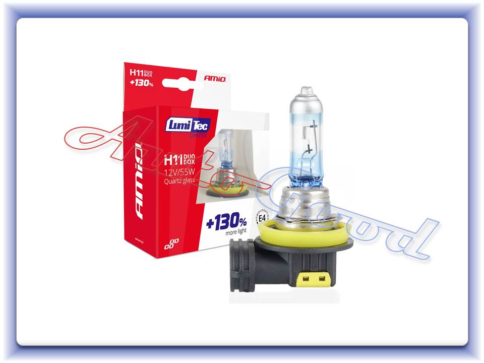Halogénové žiarovky H11 12V 55W LumiTec LIMITED +130% DUO BOX