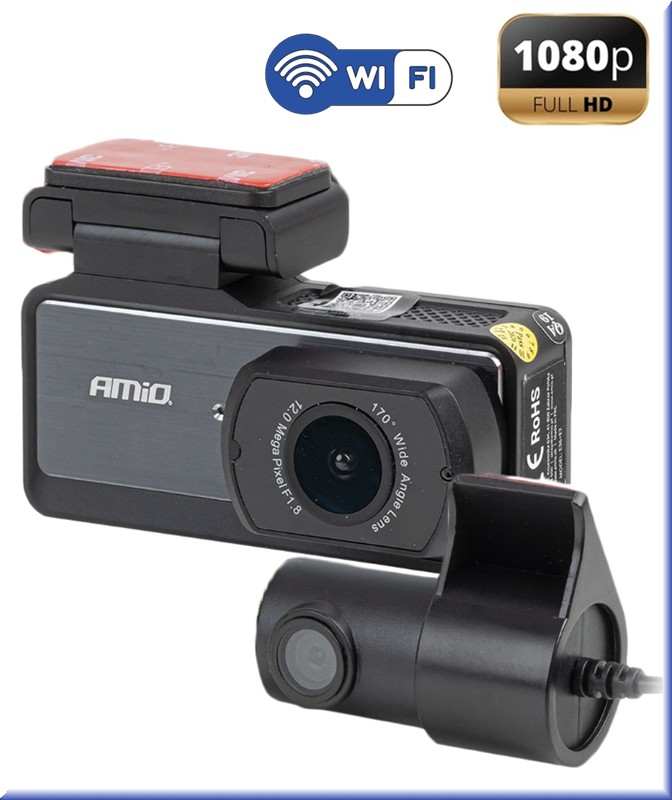 Kamera do auta se zadní kamerou 1K WIFI Full HD