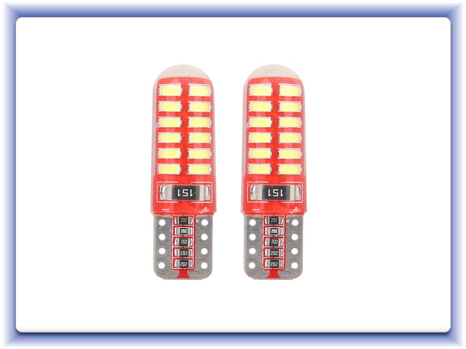 LED Canbus 24SMD 3014 T10e (W5W) SILCA White 12V