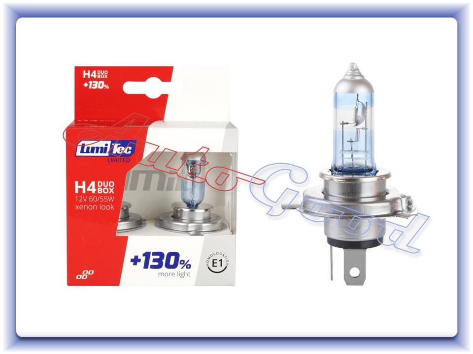 Halogénové žiarovky H4 12V 60/55W LumiTec LIMITED +130% DUO BOX