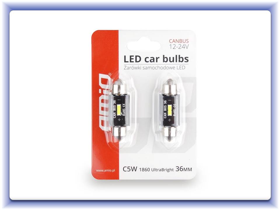 LED Canbus 1860 1SMD UltraBright Festoon C5W C10W C3W 36mm 12V/24V