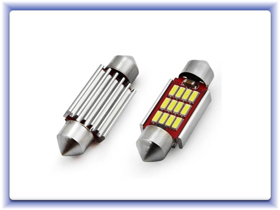 LED žiarovka Festoon 41mm Canbus 12smd 4014 White 12V/24V