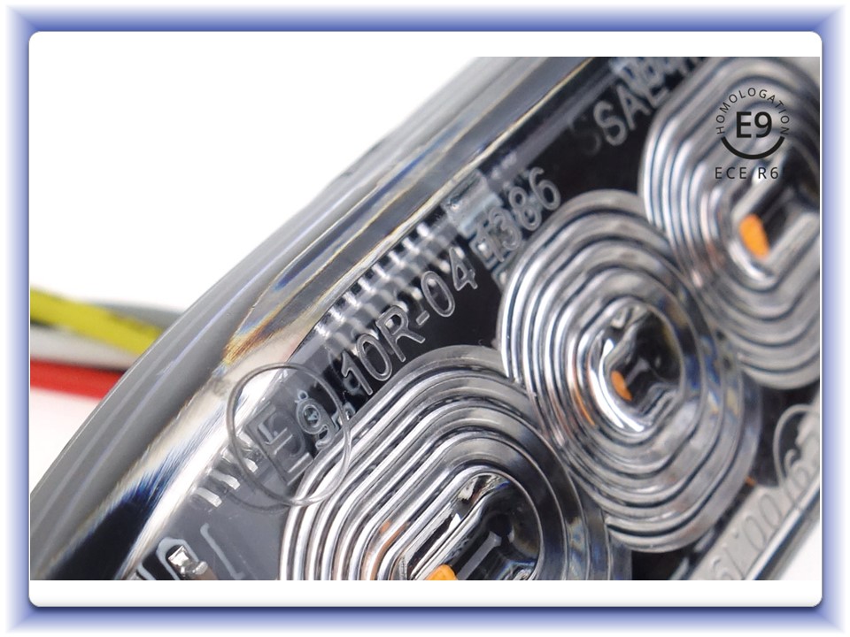 Výstražné svítidlo 3x3W LED R65 R10 12/24V