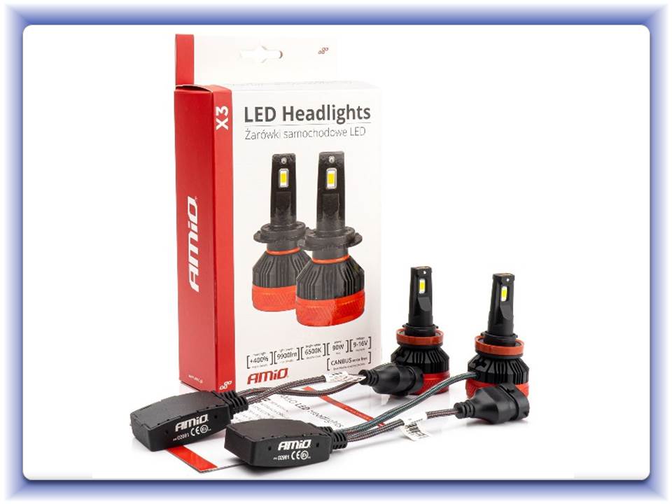 Led sada X3 series H8, H9, H11 Canbus