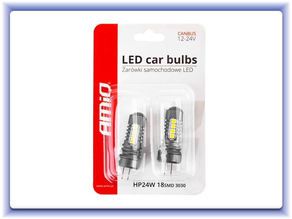 LED Canbus 3030 18SMD HP24W White 12V/24V