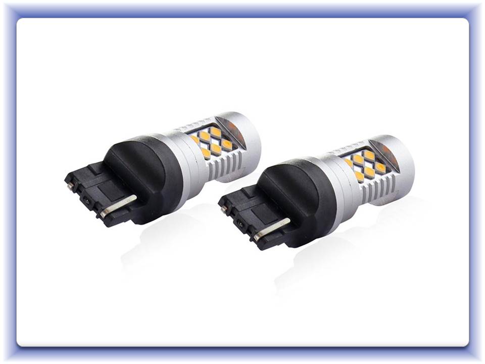 LED Canbus 3030 24SMD T20 7440 WY21W oranžová 12V/24V