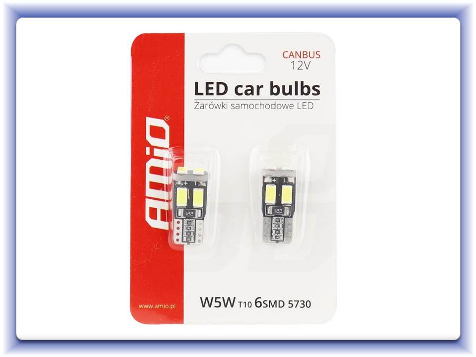 LED Canbus 6SMD-2 5730 T10 (W5W)