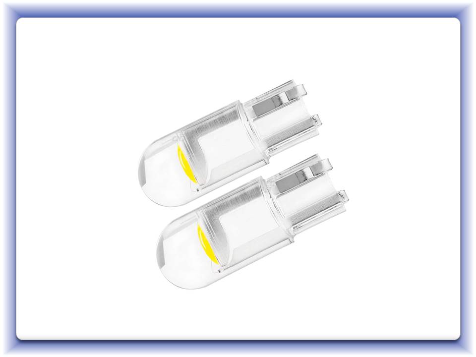 LED Standard T10 W5W COB HPC 12V číra biela