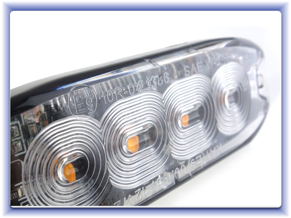 Výstražné svítidlo 4x3W LED R65 R10 12/24V