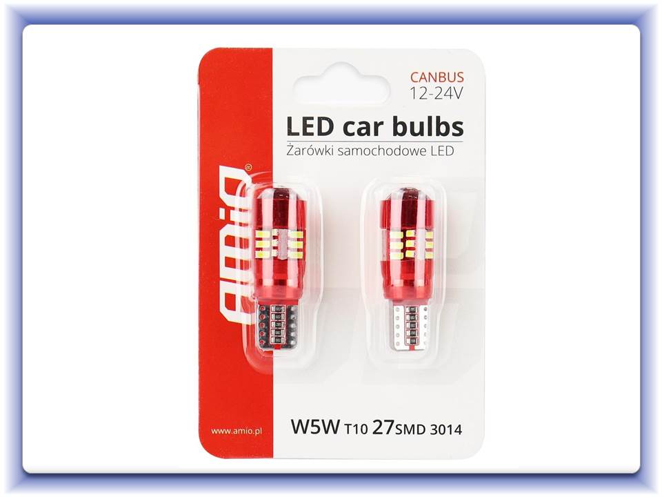 LED Canbus 27SMD 3014 T10e (W5W) 12V/24V