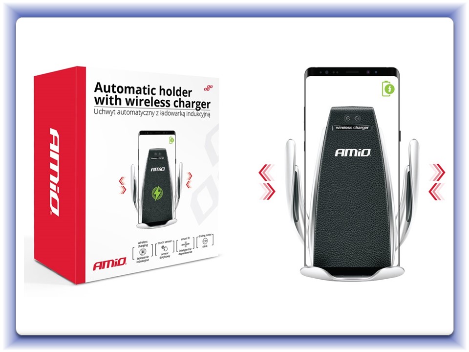 Držák telefonu automatický s bezdrátovou nabíječkou PHW-01