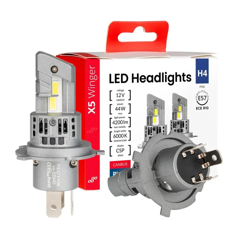 LED Autožárovky H4 seria X5 (Sada 2ks) + Nitrilové montážní rukavice 4ks