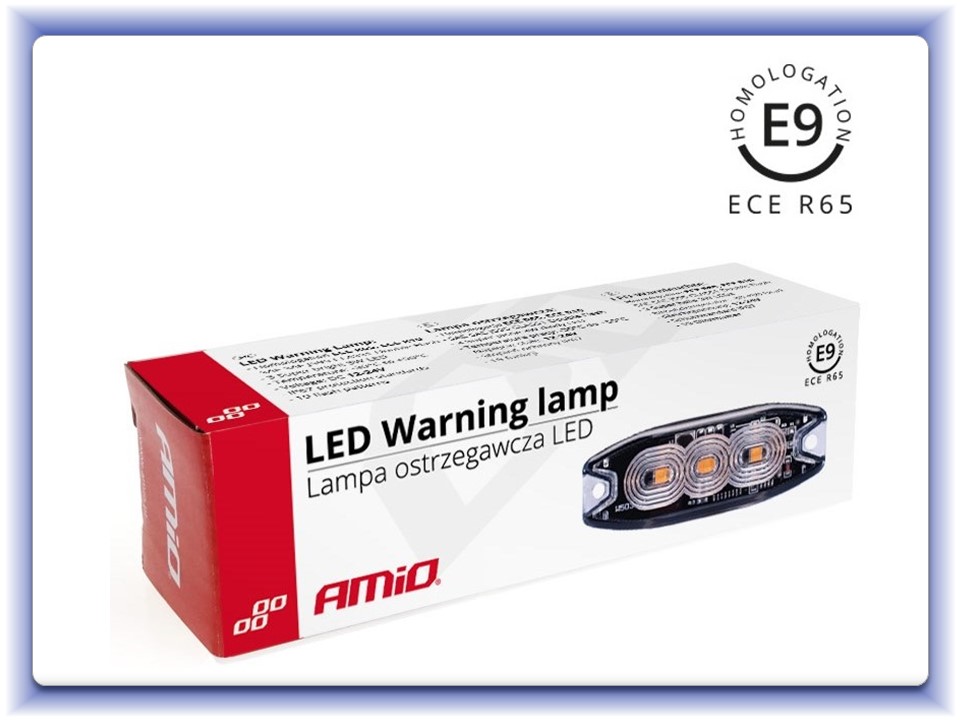Výstražné svítidlo 3x3W LED R65 R10 12/24V