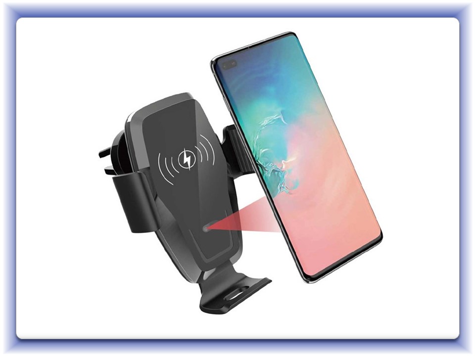 Držák telefonu mřížky ventilace s bezdrátovou nabíječkou PHW-04