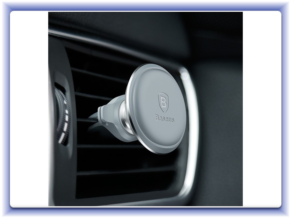 Držák mobilního telefonu magnetický BASEUS AIR VENT stříbrný