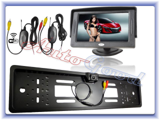 Couvací kamera v podložce spz s monitorem 4,3 " wifi