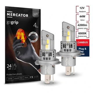 LED Autožárovky H4 seria X5 (Sada 2ks) + Nitrilové montážní rukavice 4ks