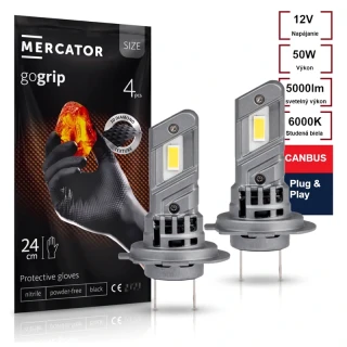 LED žárovky H7 série-X5 WINGER + Nitrilové montážní rukavice 4ks