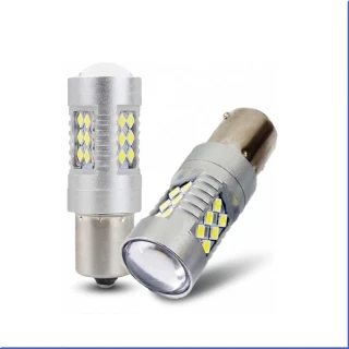 LED žárovka P21W 24 SMD (Bílá) CANBUS 12V/24V – Extra silné couvací světlo